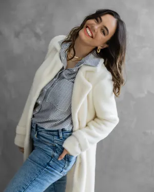 Soraya Short Fur Coat | Ivory