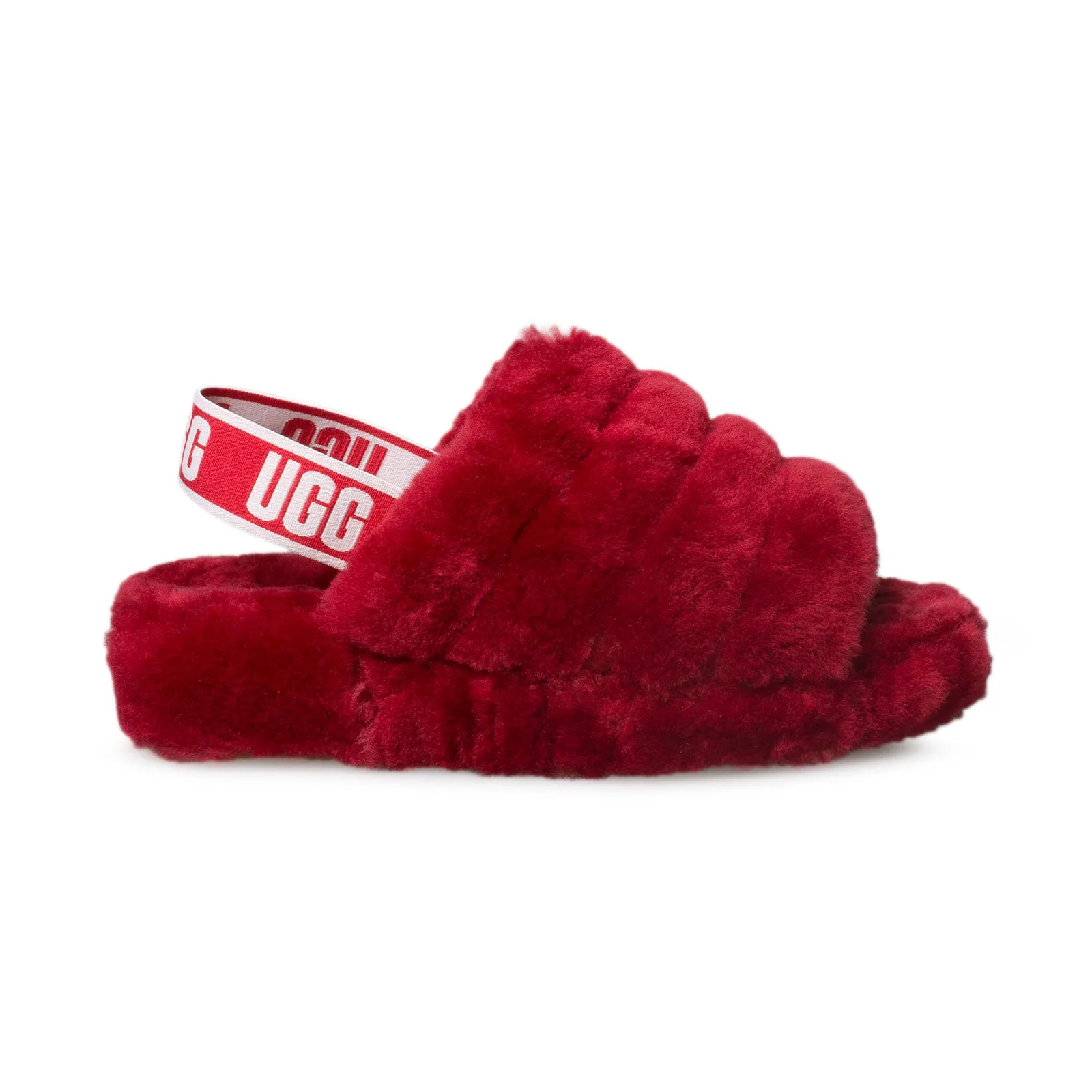 UGG Fluff Yeah Slide Ribbon Red Slippers - Women's