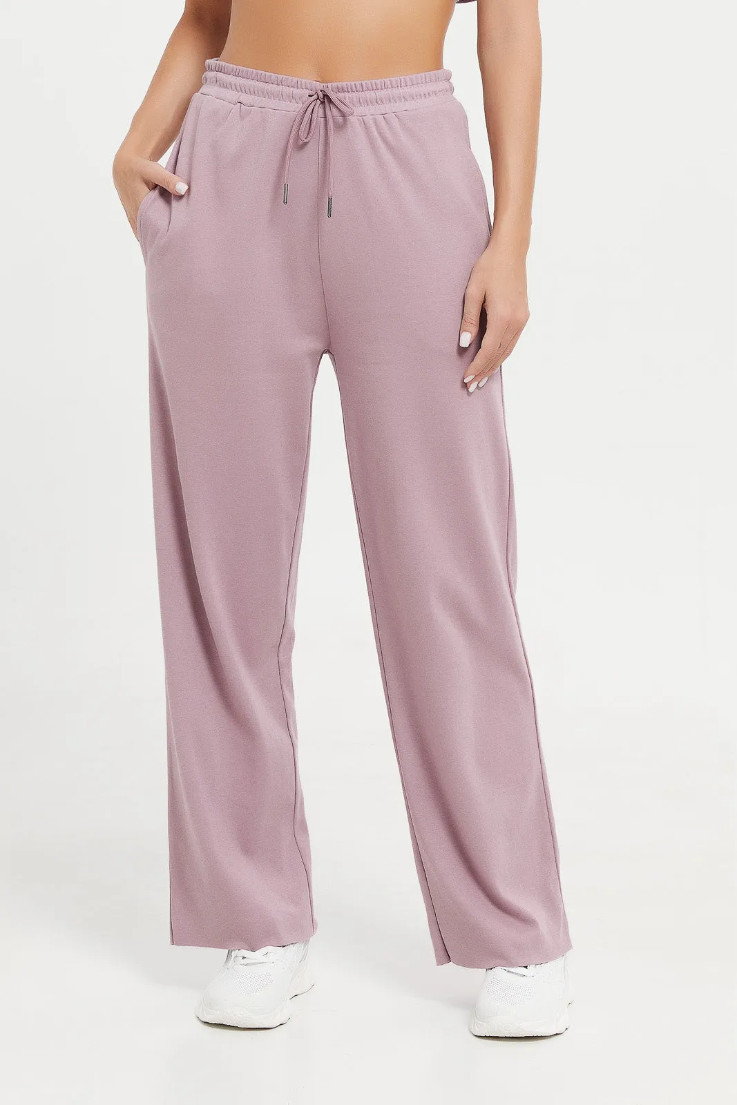 Women Lilac Wide Leg Pants