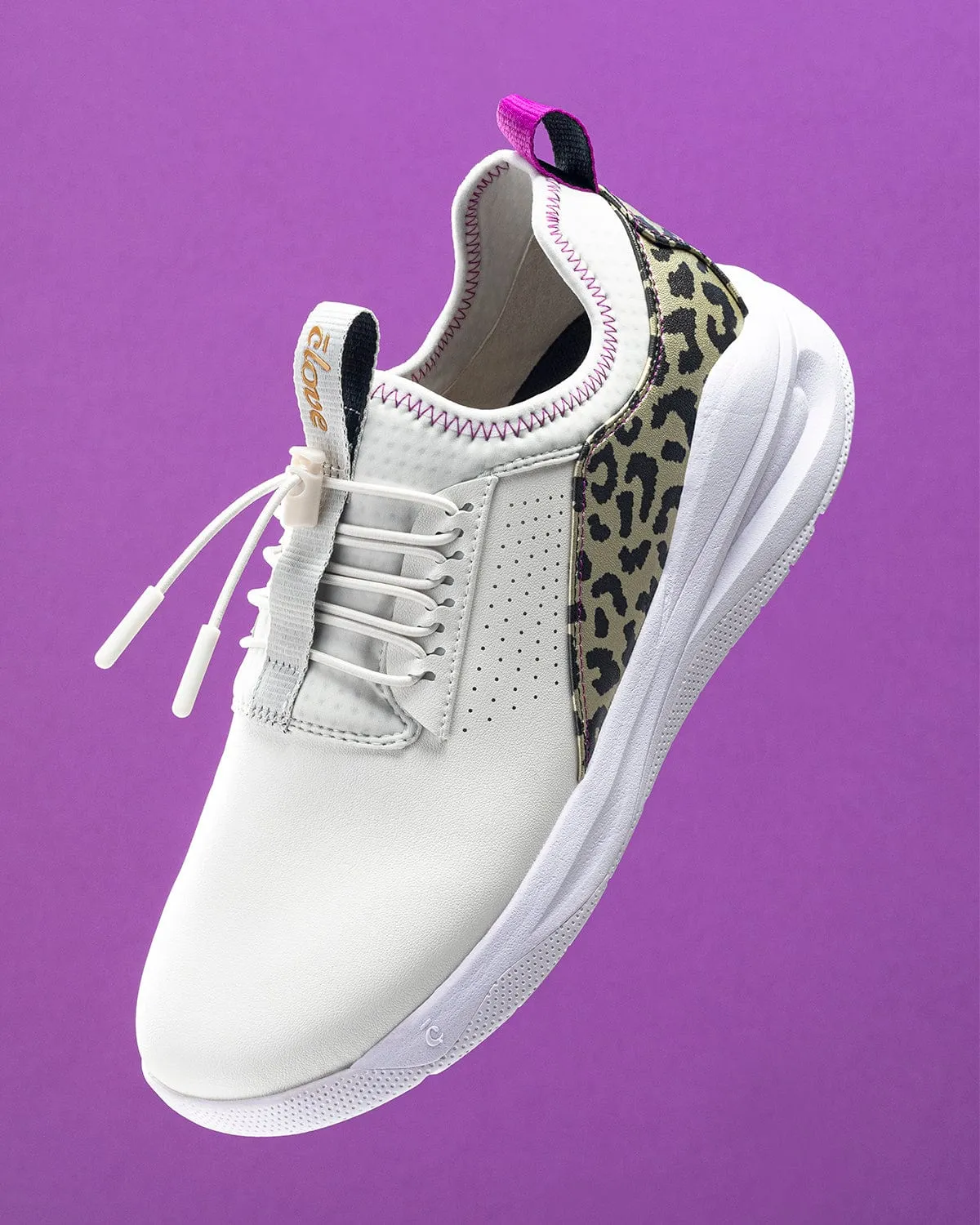 Women's Classic - White / Gold Leopard