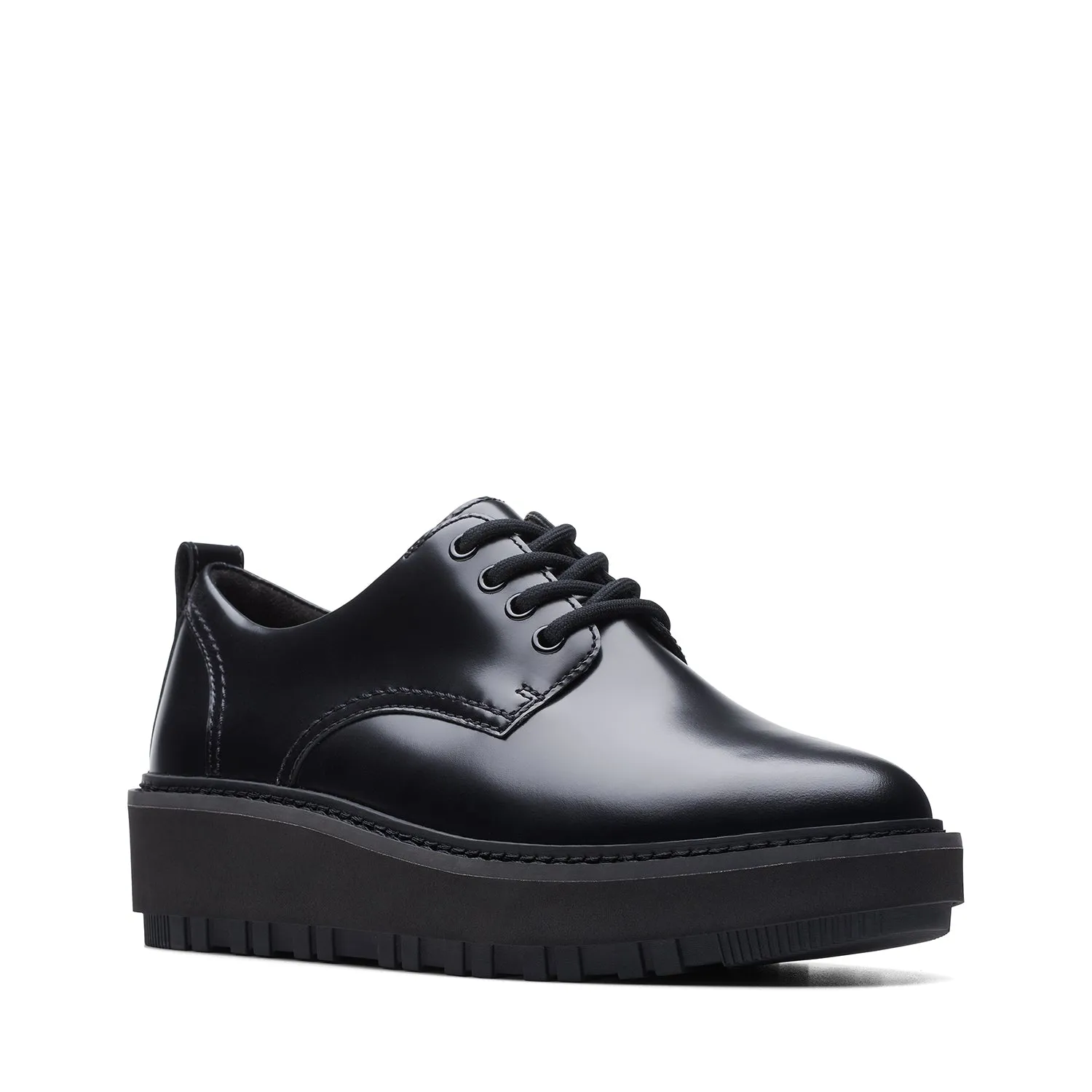 Womens - OriannaW Derby Black Leather