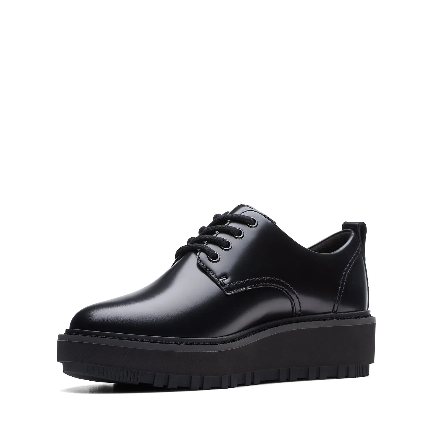 Womens - OriannaW Derby Black Leather